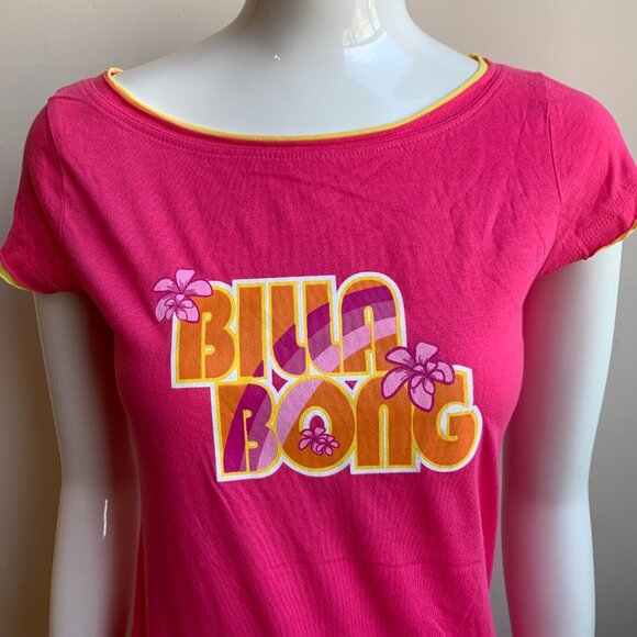 Billabong surf hot pink logo t-shirt - Picture 4 of 5